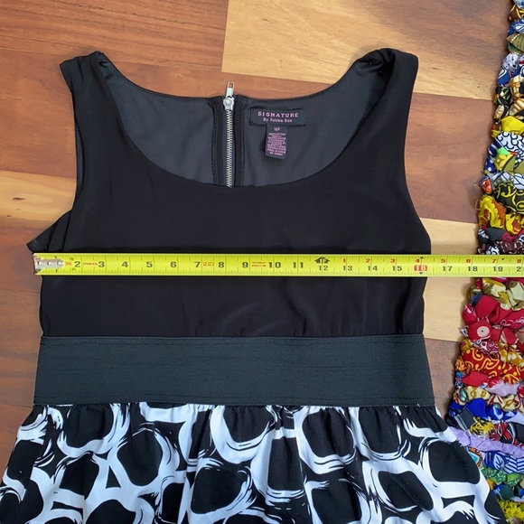 Black and White Sleeveless summer Sun dress 12P - Picture 9 of 12